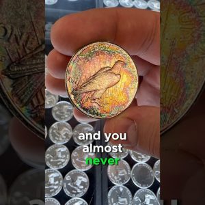 Silver Dollar Turns Crazy Colors #shorts #coin #silver