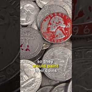 Why Are Coins Painted RED? #shorts #silver #coin